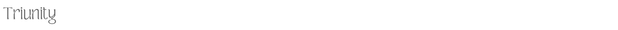 Sample characters Triunity Font